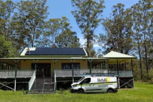 Residential property with solar panels installed by SAE Group