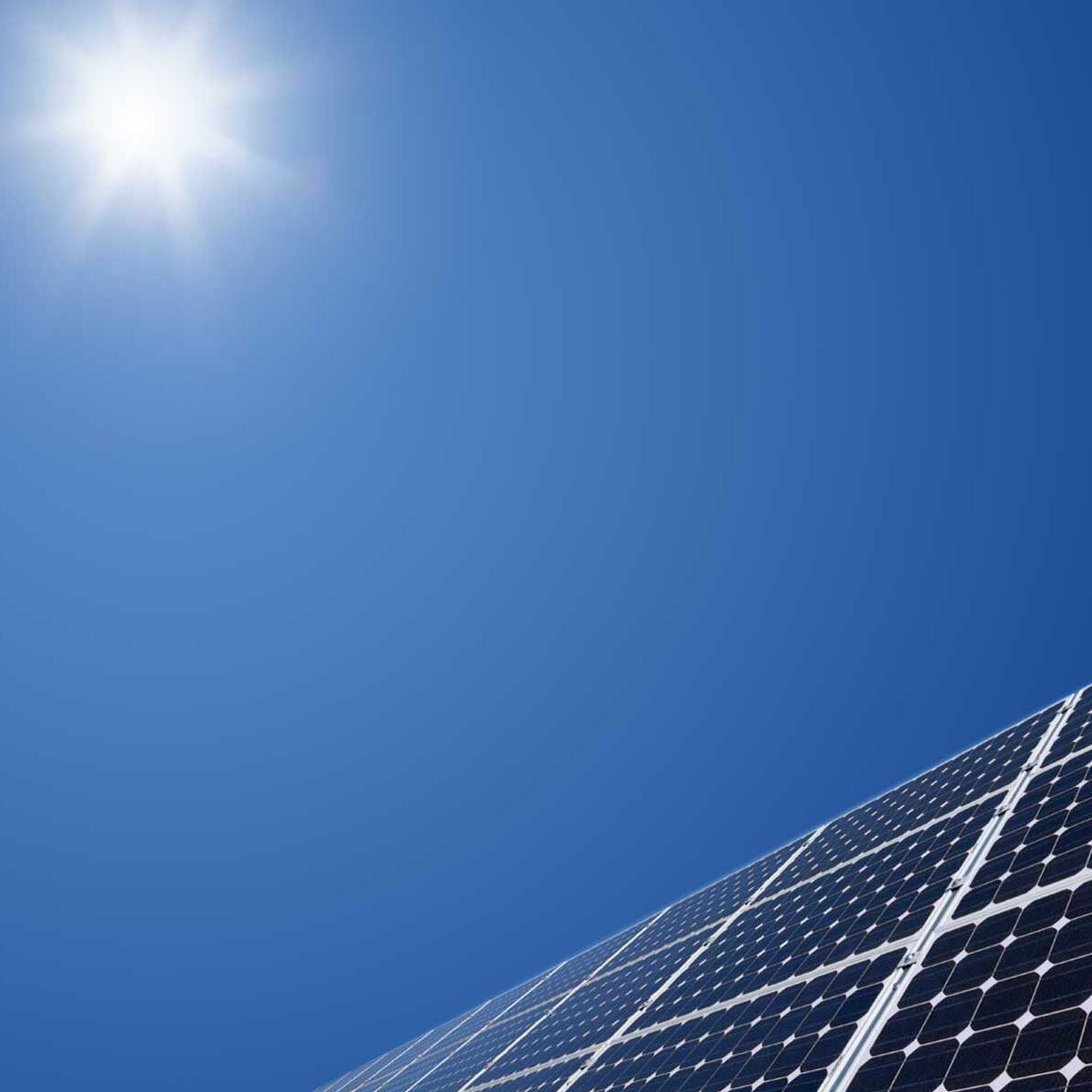 Soalr panels and the sun
