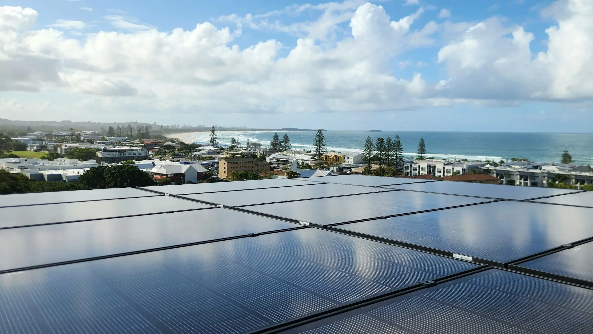 Solar panels on Byron bay home