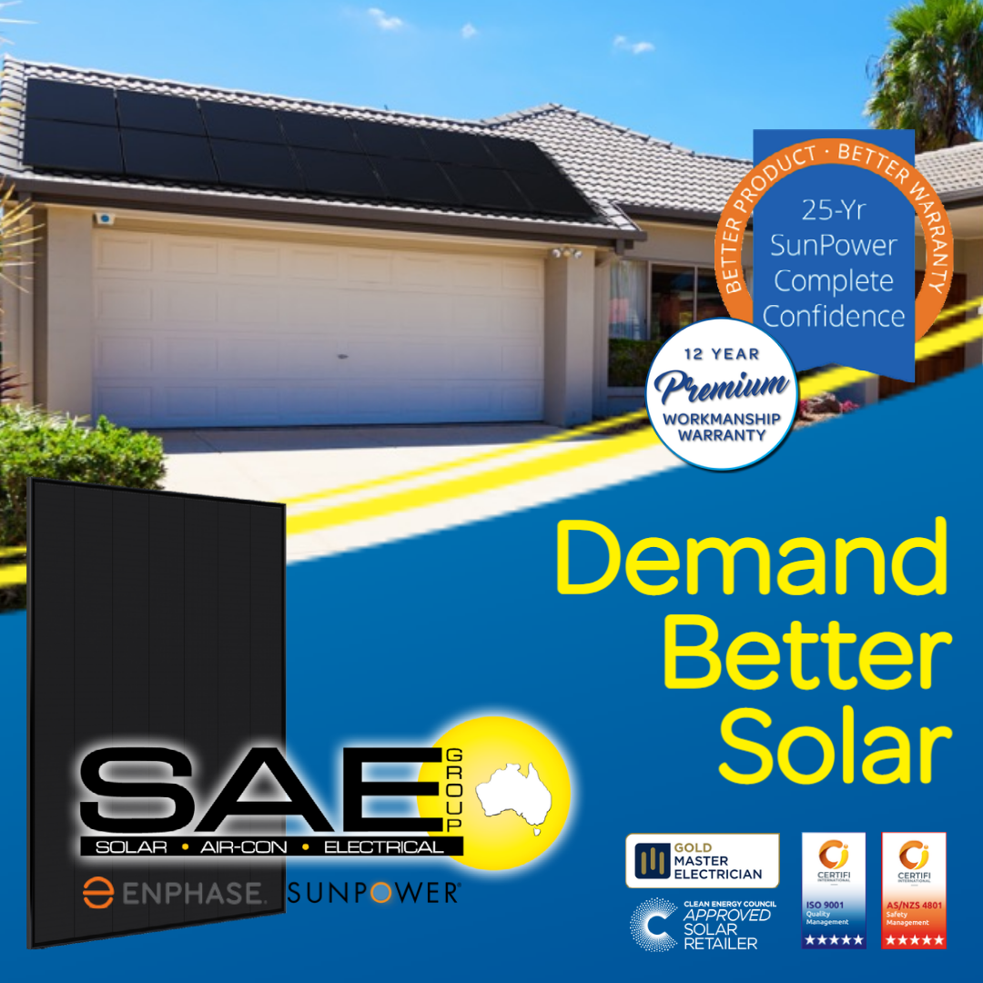 SunPower solar panels on roof photo
