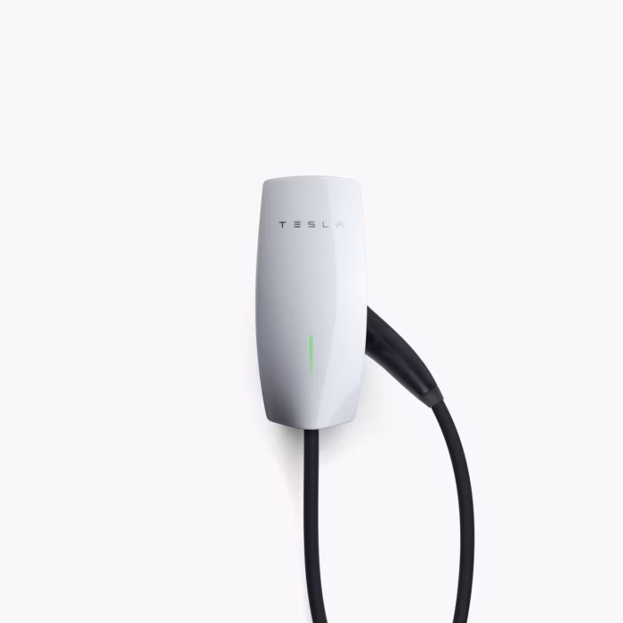 Tesla Gen 3 Wall Connector EV charger with tempered glass faceplate