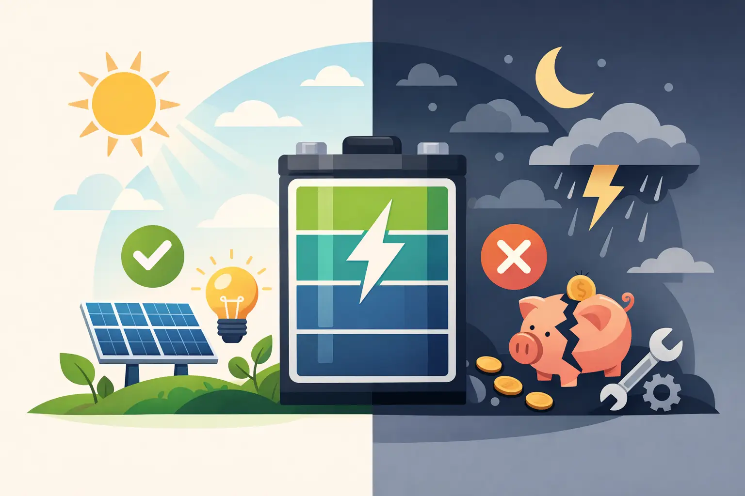 Pros and Cons of Solar Battery Storage