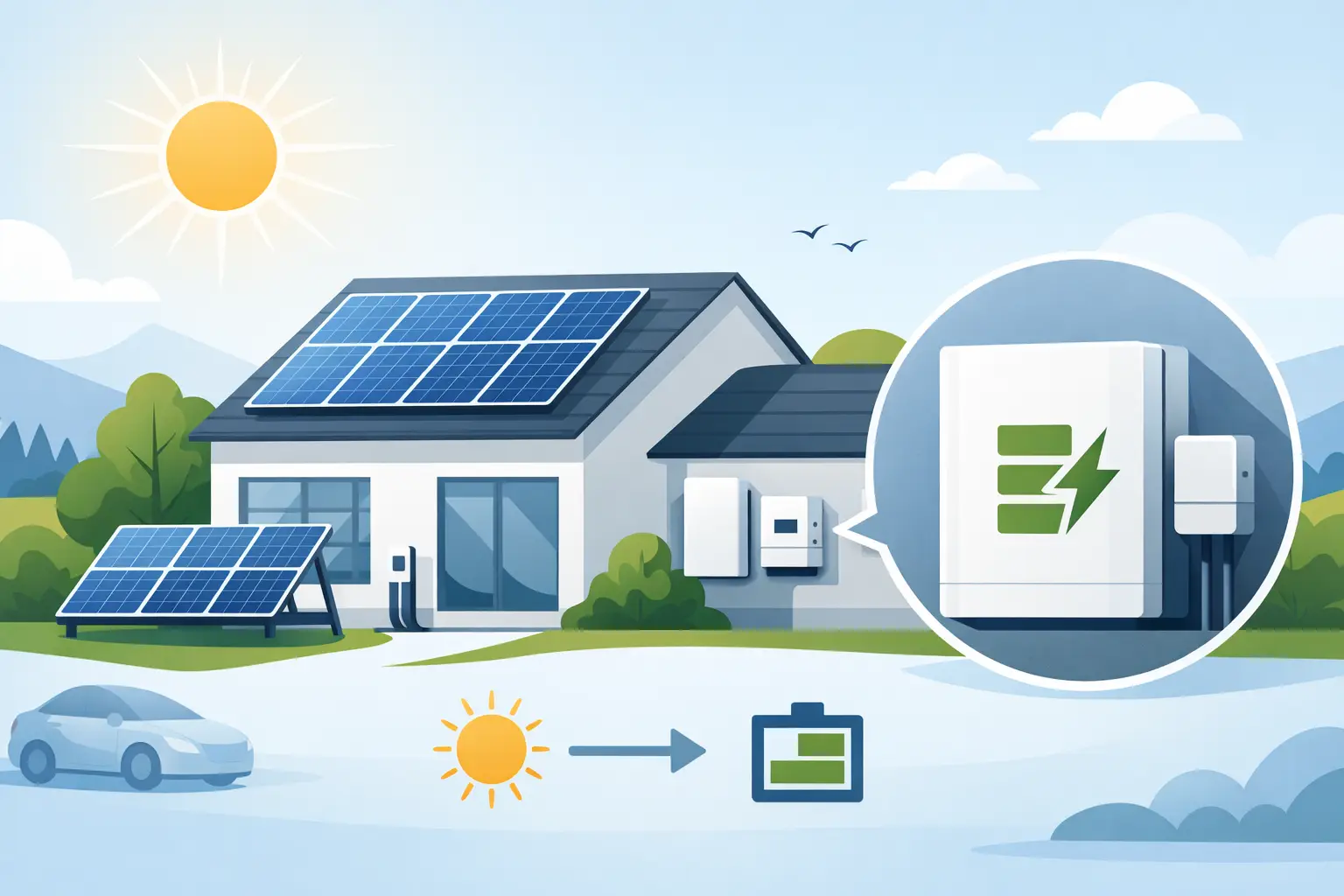 Solar Battery Storage System for Home
