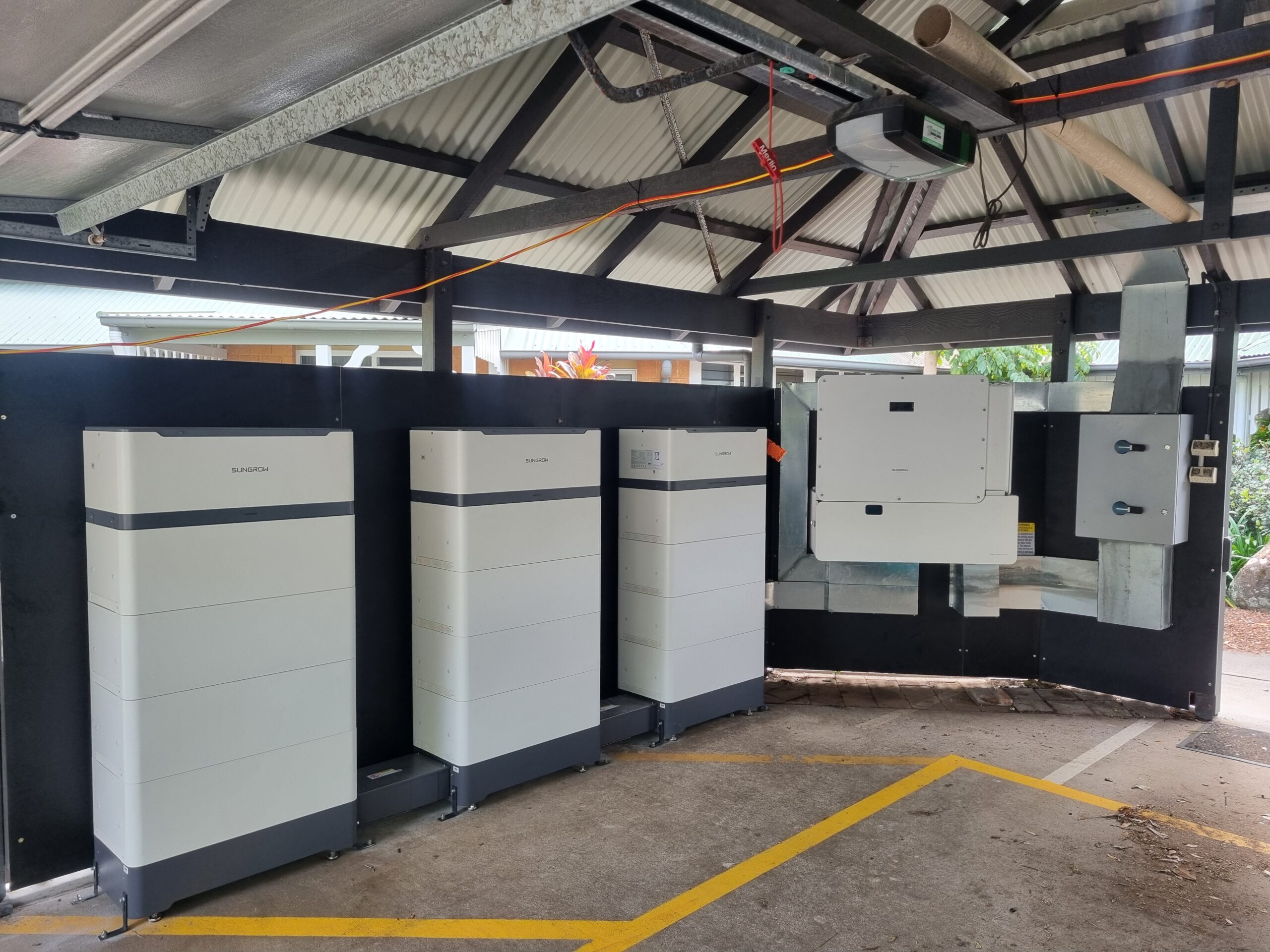 Battery storage and inverter equipment installed at St Andrews, Byron Bay